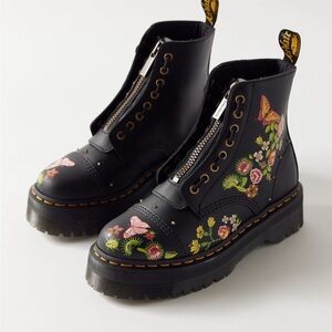 Sinclair Floral Bloom Leather Platform Boot